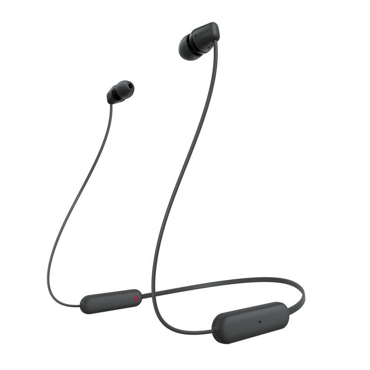 Sony WI-C100 | In-Ear Headphones - Wireless - Bluetooth - Around the neck - Microphone - IPX4 - Black-Audio Video Centrale
