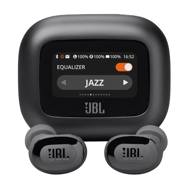 JBL Live Buds 3 | In-Ear Headphones - 1.45" LED Touch Screen - Bluetooth - Black-Audio Video Centrale