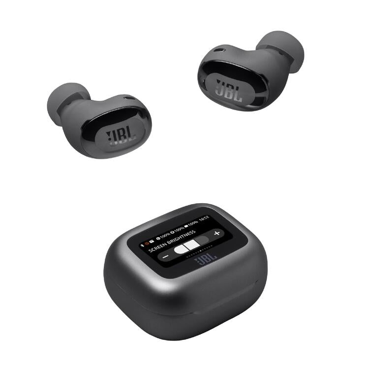 JBL Live Buds 3 | In-Ear Headphones - 1.45" LED Touch Screen - Bluetooth - Black-Audio Video Centrale