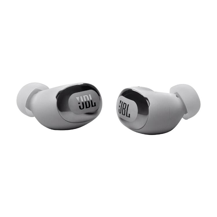 JBL Live Buds 3 | In-Ear Headphones - 1.45" LED Touch Screen - Bluetooth - Silver-Audio Video Centrale