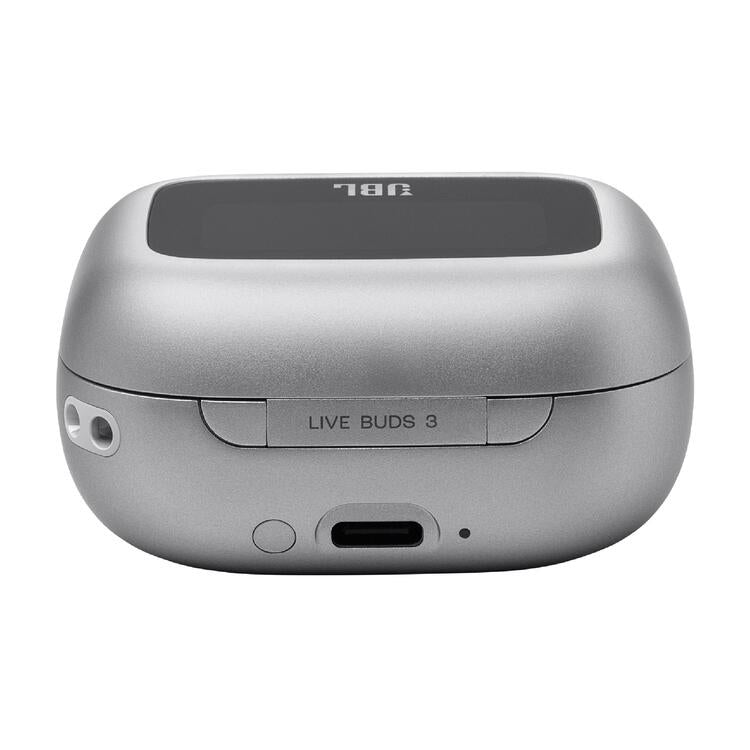 JBL Live Buds 3 | In-Ear Headphones - 1.45" LED Touch Screen - Bluetooth - Silver-Audio Video Centrale