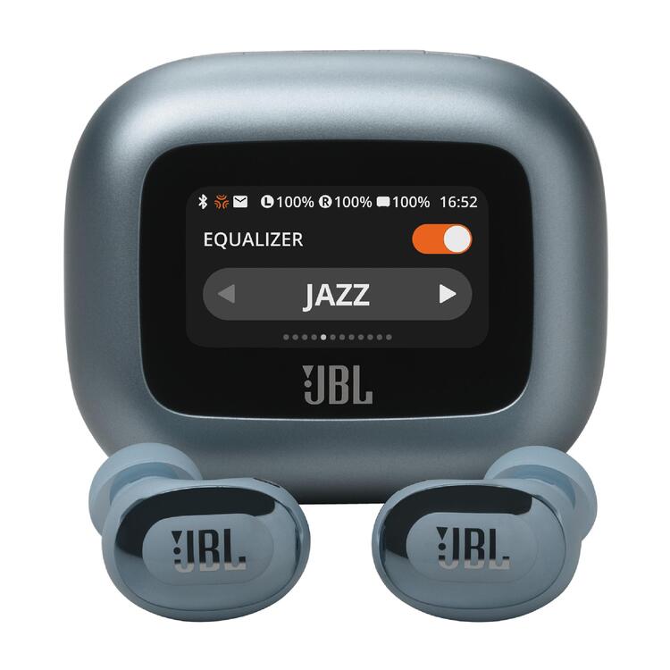 JBL Live Buds 3 | In-Ear Headphones - 1.45" LED Touch Screen - Bluetooth - Blue-Audio Video Centrale