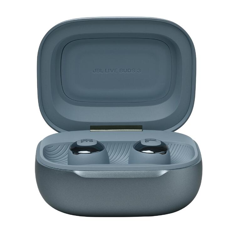 JBL Live Buds 3 | In-Ear Headphones - 1.45" LED Touch Screen - Bluetooth - Blue-Audio Video Centrale