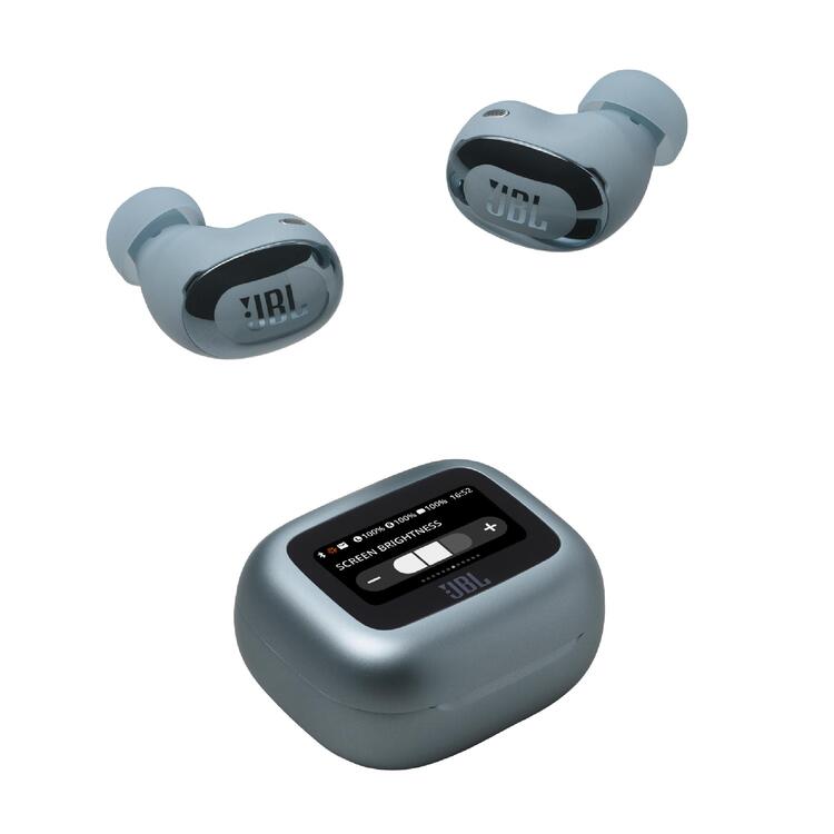 JBL Live Buds 3 | In-Ear Headphones - 1.45" LED Touch Screen - Bluetooth - Blue-Audio Video Centrale