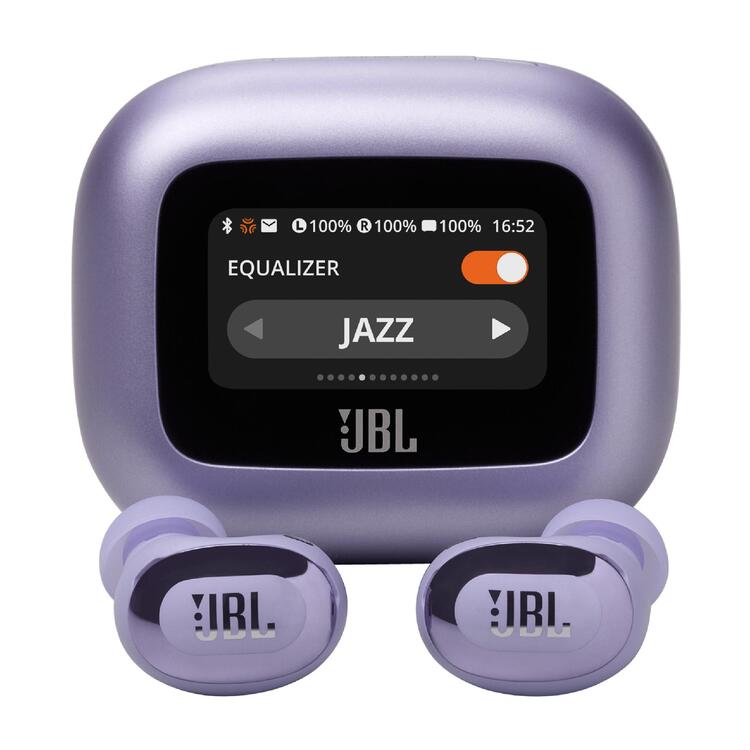 JBL Live Buds 3 | In-Ear Headphones - 1.45" LED Touch Screen - Bluetooth - Purple-Audio Video Centrale
