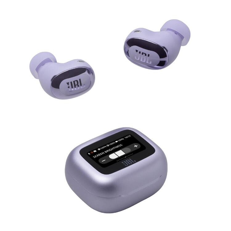JBL Live Buds 3 | In-Ear Headphones - 1.45" LED Touch Screen - Bluetooth - Purple-Audio Video Centrale