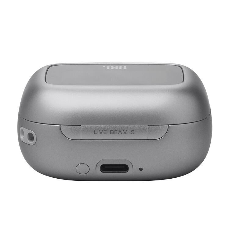 JBL Live Beam 3 | In-ear headphones - 1.45" LED touch screen - Silver-Audio Video Centrale