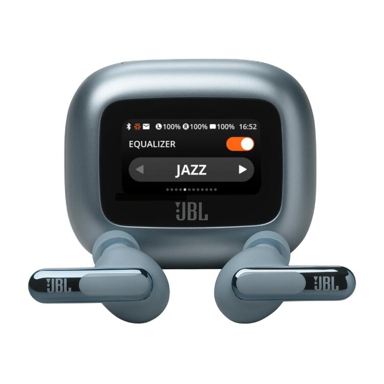 JBL Live Beam 3 | In-ear headphones - 1.45" LED touch screen - Blue-Audio Video Centrale
