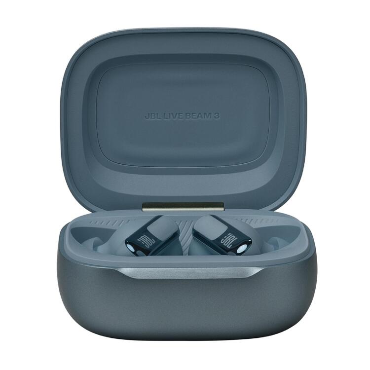 JBL Live Beam 3 | In-ear headphones - 1.45" LED touch screen - Blue-Audio Video Centrale