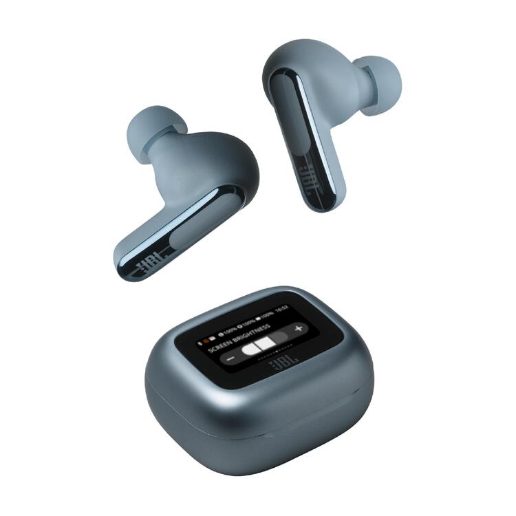 JBL Live Beam 3 | In-ear headphones - 1.45" LED touch screen - Blue-Audio Video Centrale