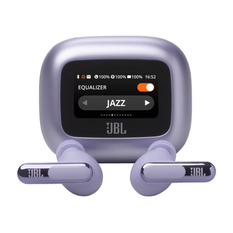 JBL Live Beam 3 | In-ear headphones - 1.45" LED touch screen - Purple-Audio Video Centrale