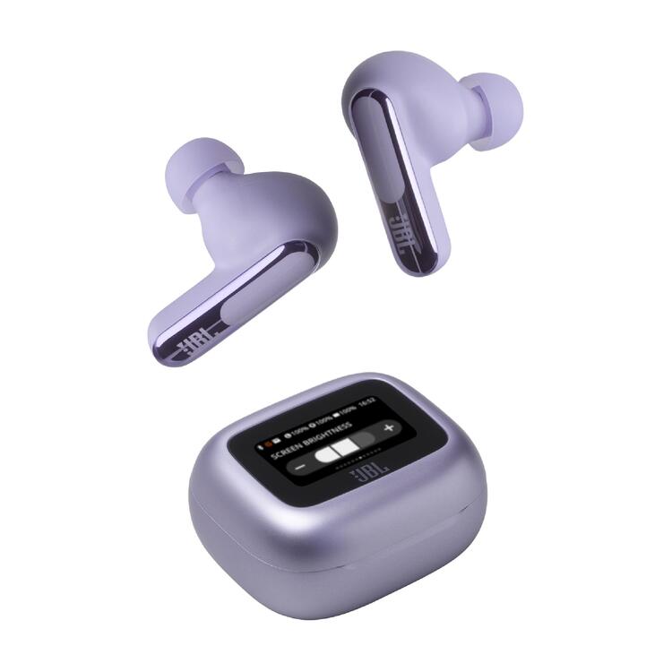 JBL Live Beam 3 | In-ear headphones - 1.45" LED touch screen - Purple-Audio Video Centrale