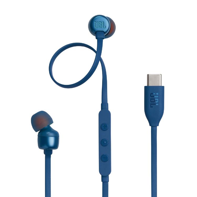 JBL Tune 310C | In-Ear Headphones - Wired - USB-C - 3 Button Remote - Blue-Audio Video Centrale