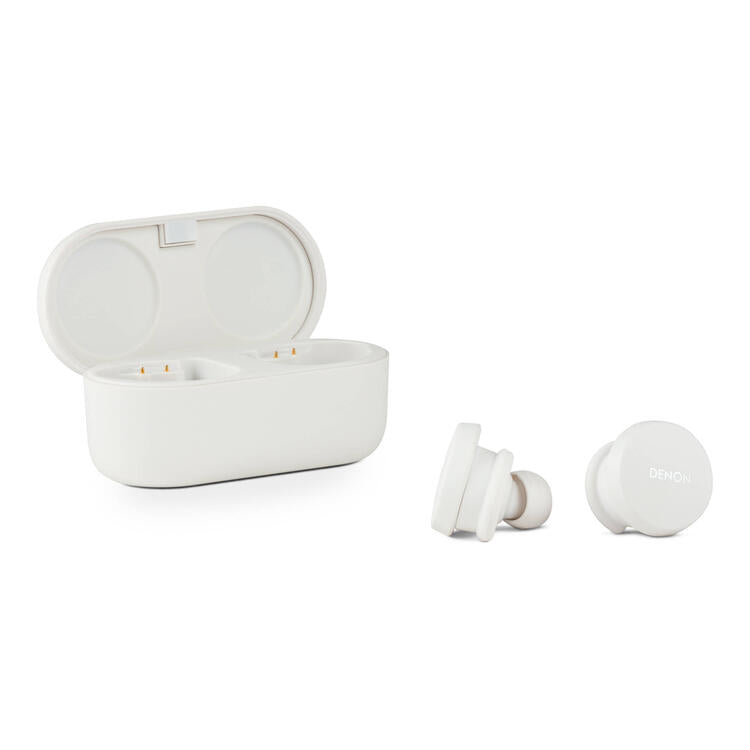 Denon PERL | In-Ear Headphones - Wireless - Bluetooth - Masimo Adaptive Acoustic Technology - White-Audio Video Centrale