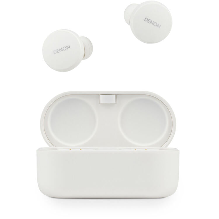 Denon PERL | In-Ear Headphones - Wireless - Bluetooth - Masimo Adaptive Acoustic Technology - White-Audio Video Centrale