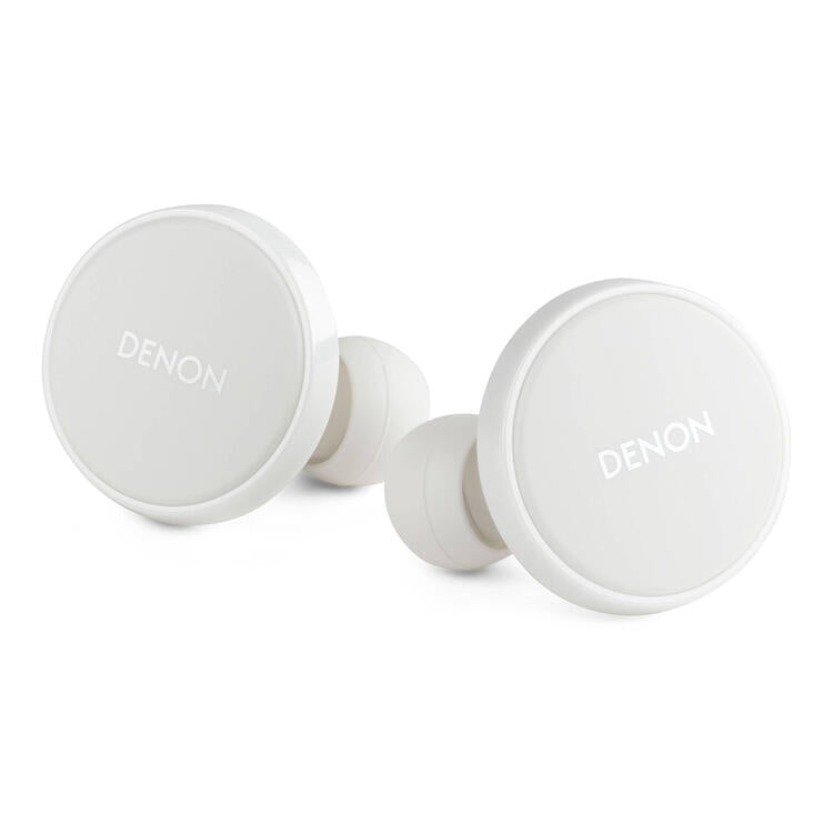 Denon PERL PRO | In-Ear Headphones - Wireless - Bluetooth - Masimo Adaptive Acoustic Technology - White-Audio Video Centrale