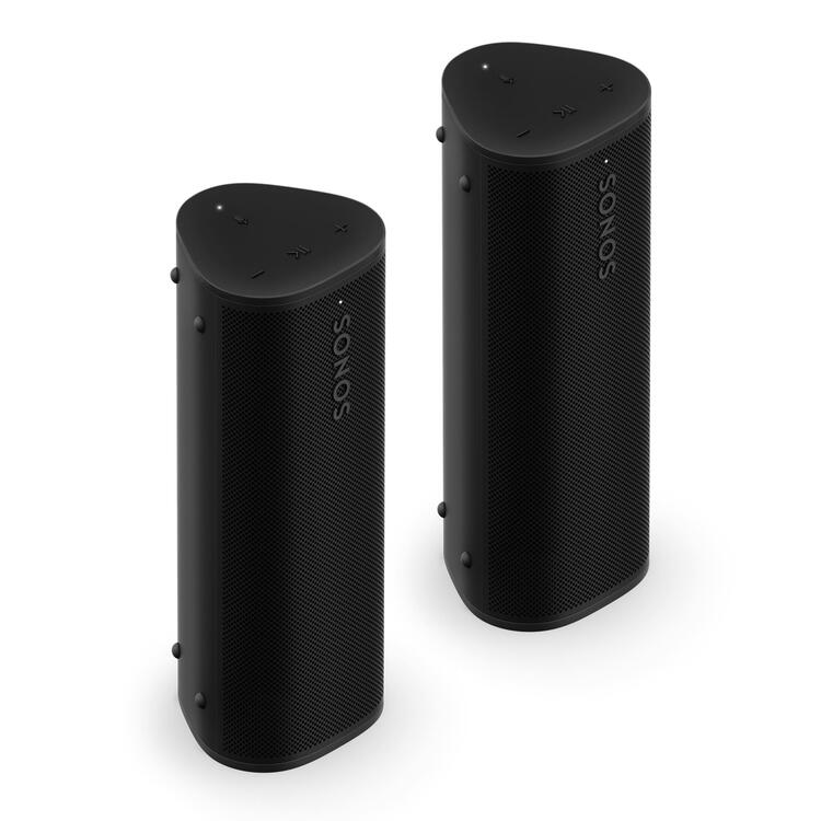 Sonos | Adventure Set - 2 Roam 2 Portable Speakers - Bluetooth - Waterproof - Black-Audio Video Centrale