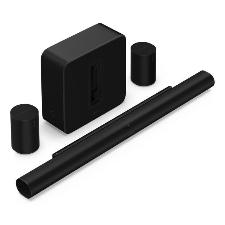 Sonos | Premium Immersive Set with Arc Ultra - 9.1.4 Channels + 2 Era 100 + Sub 4 - Black-Audio Video Centrale