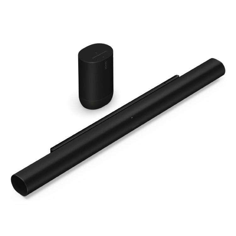 Sonos | Two Room Set with Arc Ultra - 9.1.4 Channels + Move 2 - Black-Audio Video Centrale