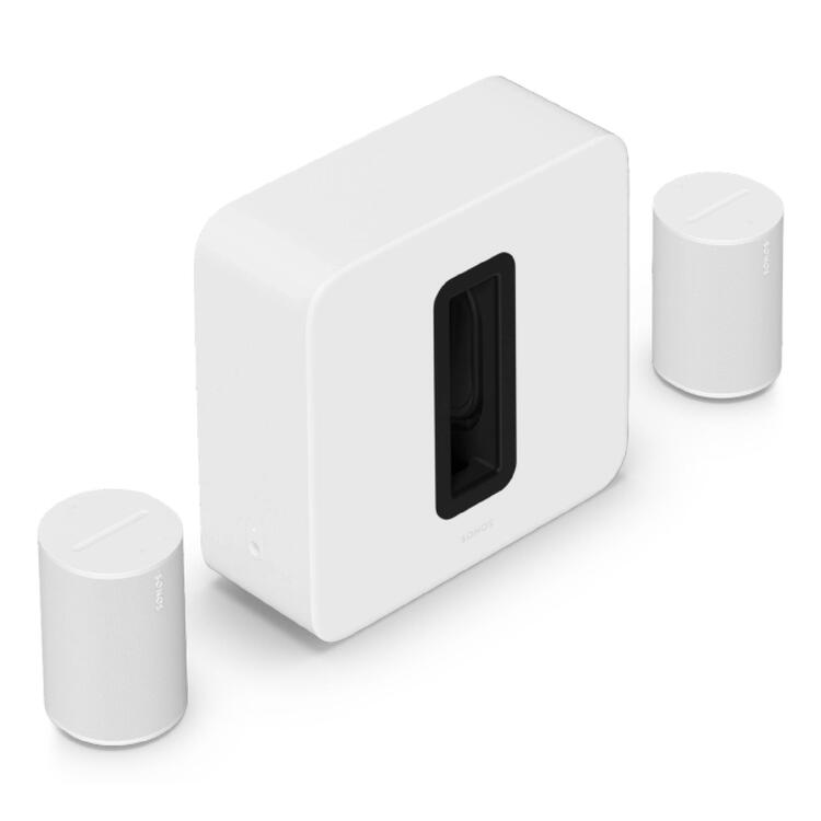 Sonos | Premium Home Theatre Completion Set - Sub 4 + 2 Era 100 - White-Audio Video Centrale