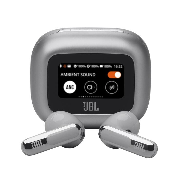 JBL Live Flex 3 | In-ear headphones - Wireless - Noise reduction - 1.45” touch screen - Silver-Audio Video Centrale