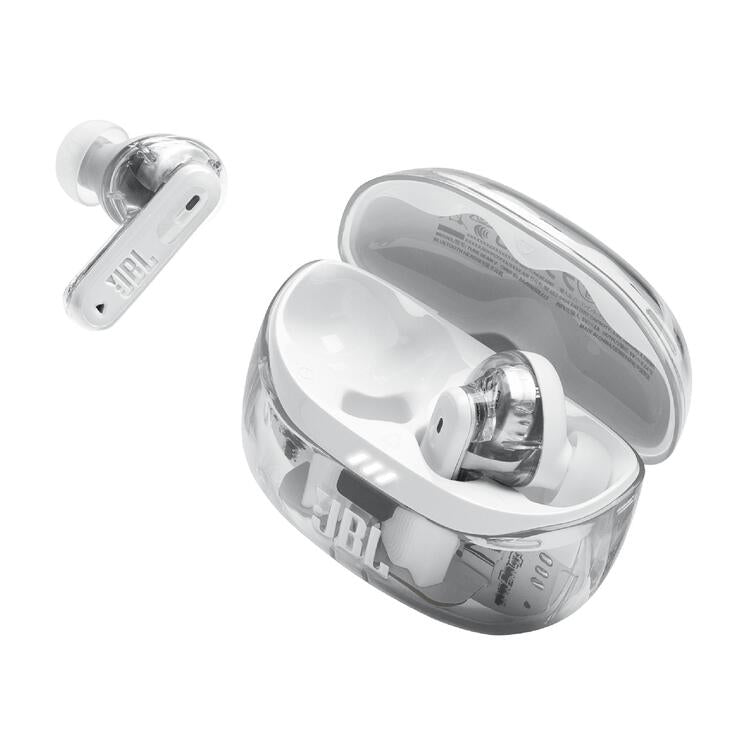JBL Tune Beam 2 | In-Ear Headphones - 100% Wireless - Bluetooth - Smart Ambient - 6 Microphones - Ghost White-Audio Video Centrale