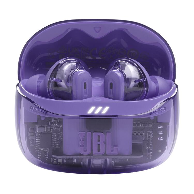 JBL Tune Beam 2 | In-Ear Headphones - 100% Wireless - Bluetooth - Smart Ambient - 6 Microphones - Ghost Purple-Audio Video Centrale