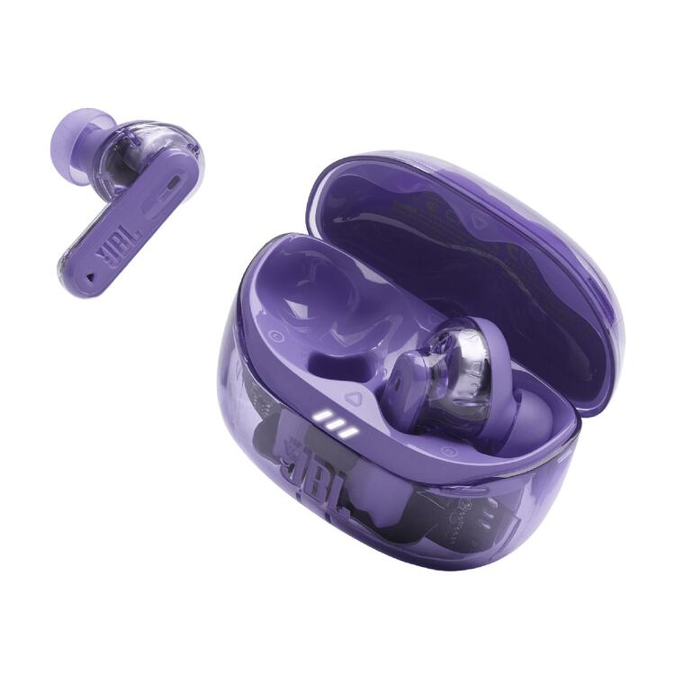 JBL Tune Beam 2 | In-Ear Headphones - 100% Wireless - Bluetooth - Smart Ambient - 6 Microphones - Ghost Purple-Audio Video Centrale