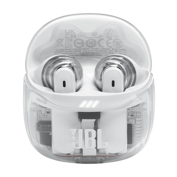 JBL Tune Flex 2 | In-Ear Headphones - 100% Wireless - Bluetooth - Noise Reduction - 6 Microphones - IP54 - Ghost White-Audio Video Centrale