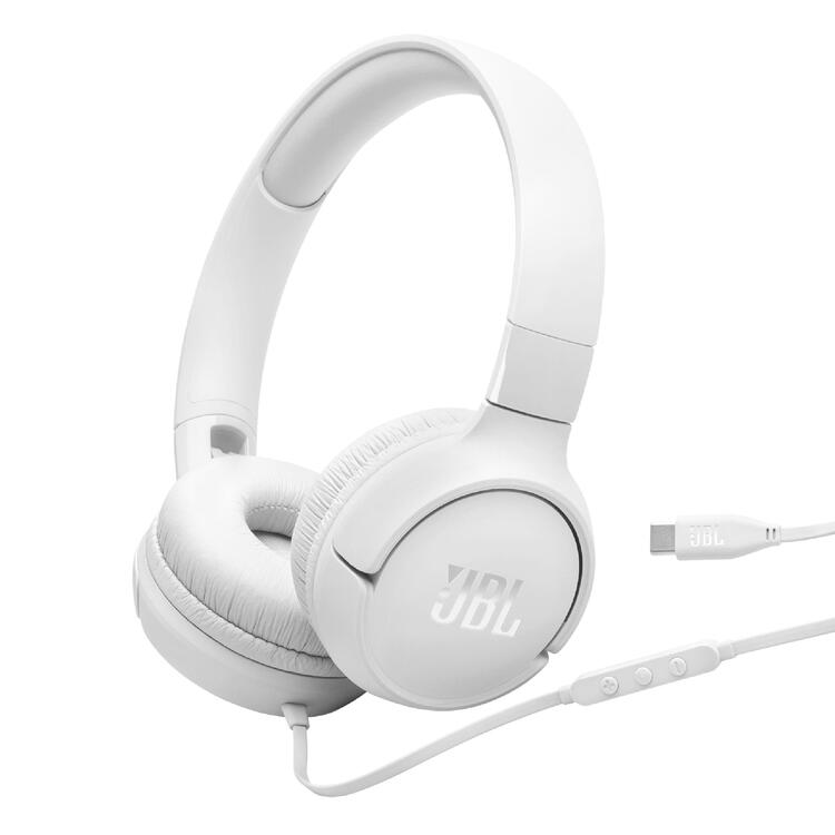 JBL Tune 520C | Over-Ear Headphones - USB-C - Bluetooth - White-Audio Video Centrale