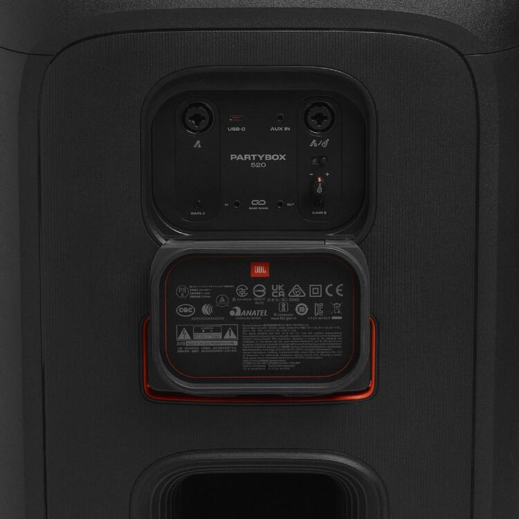 JBL Partybox 520 | Portable speaker - Wireless - Bluetooth - Light effects - 400W RMS - Black-Audio Video Centrale