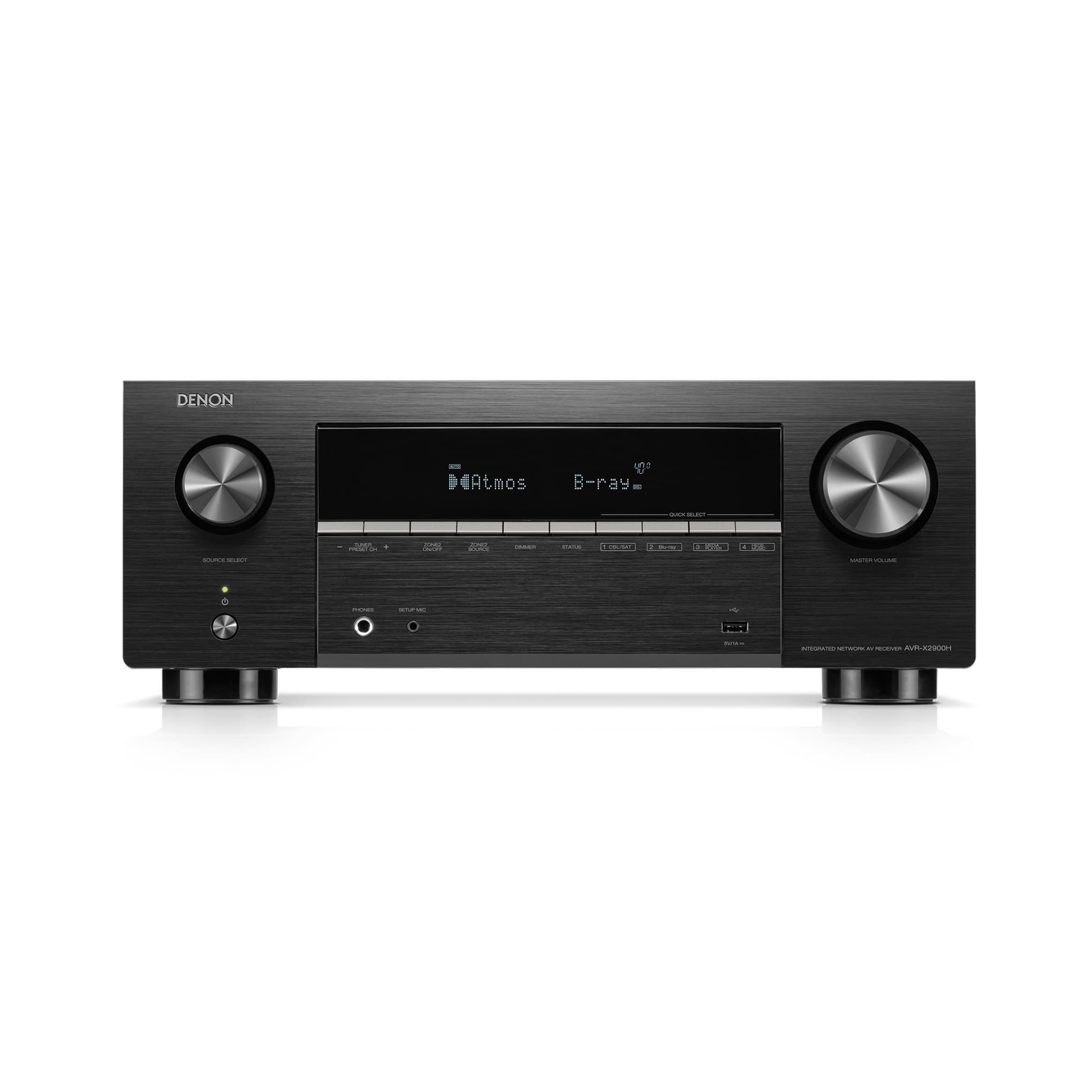 Denon AVRX2900H | AV receiver - 7.2 channels - Home theater - 8K - HEOS - Black-Audio Video Centrale