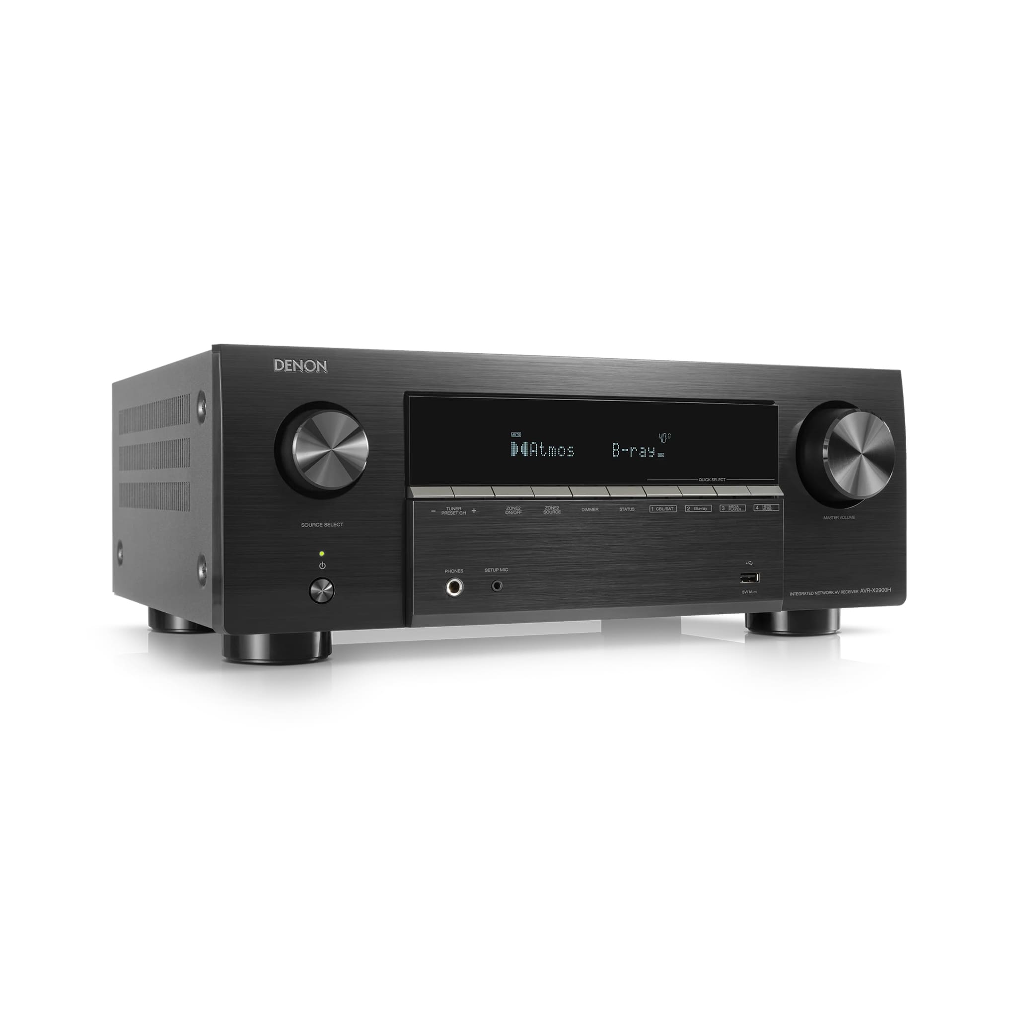 Denon AVRX2900H | AV receiver - 7.2 channels - Home theater - 8K - HEOS - Black-Audio Video Centrale