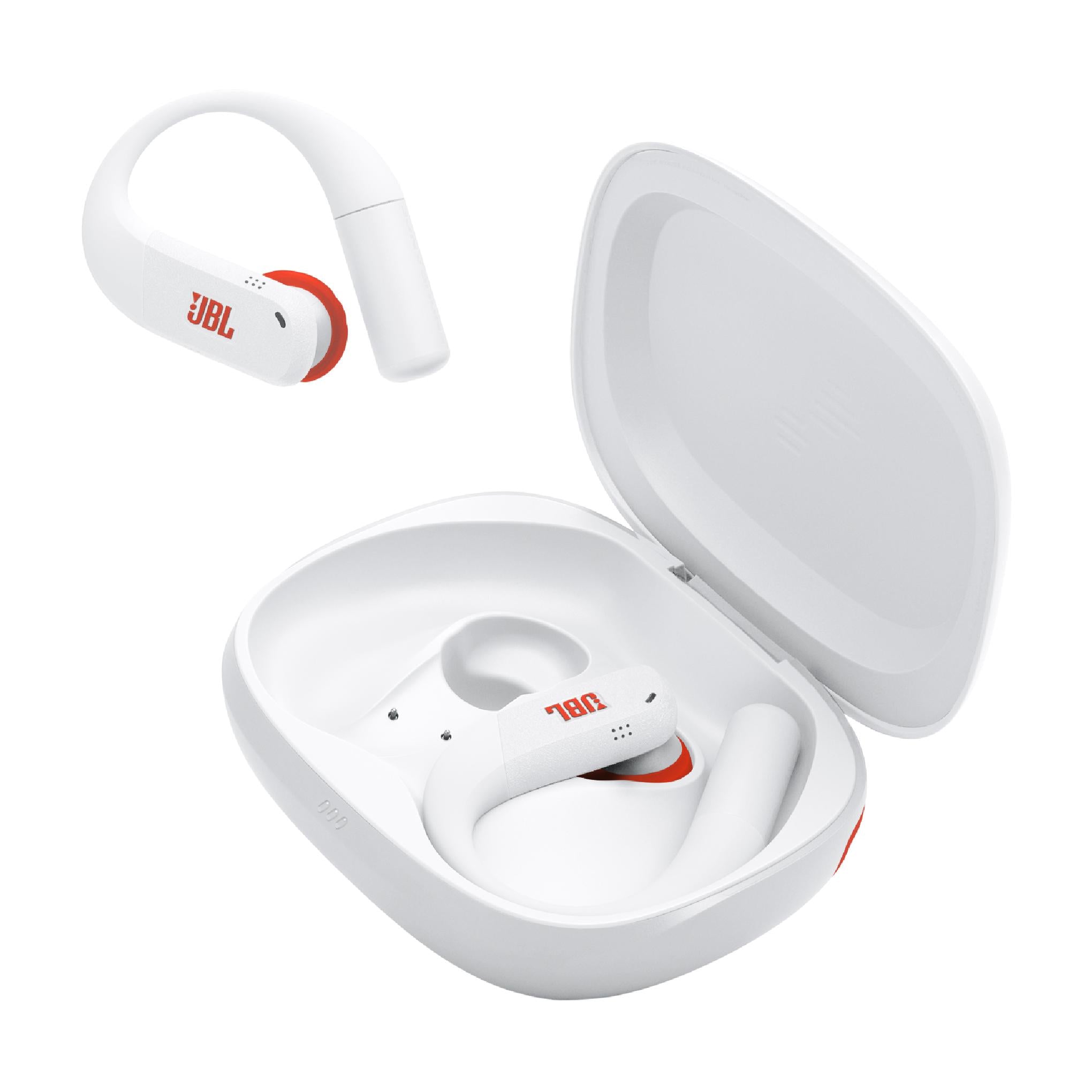 JBL Endurance Peak 4 | In-ear headphones - TwistLock - White/Orange-Audio Video Centrale