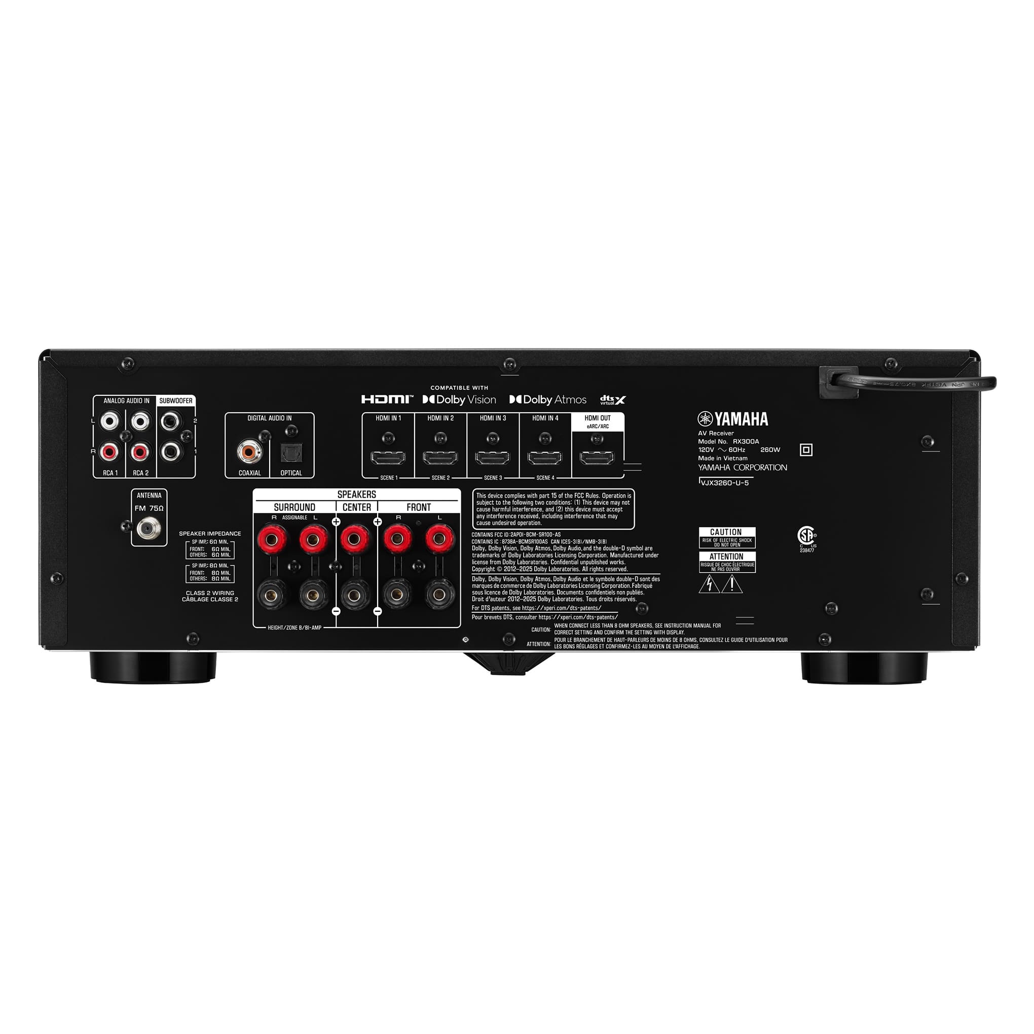Yamaha RX-300A | 5.2 channel AV receiver | 04 | centrale Audio Video