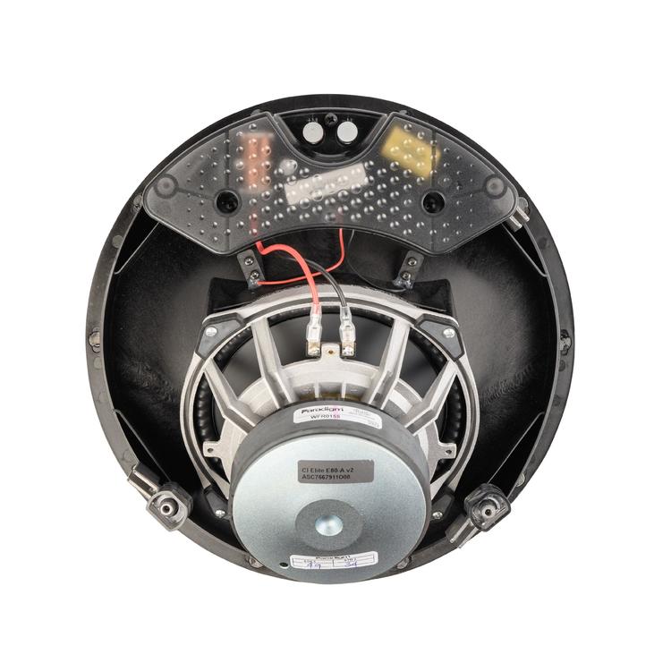 Paradigm CI Elite E80-A V2 | Flush Mount Speaker - Ceiling Mount - SHOCK-MOUNT - White - Ready to paint surface - Unit-Audio Video Centrale