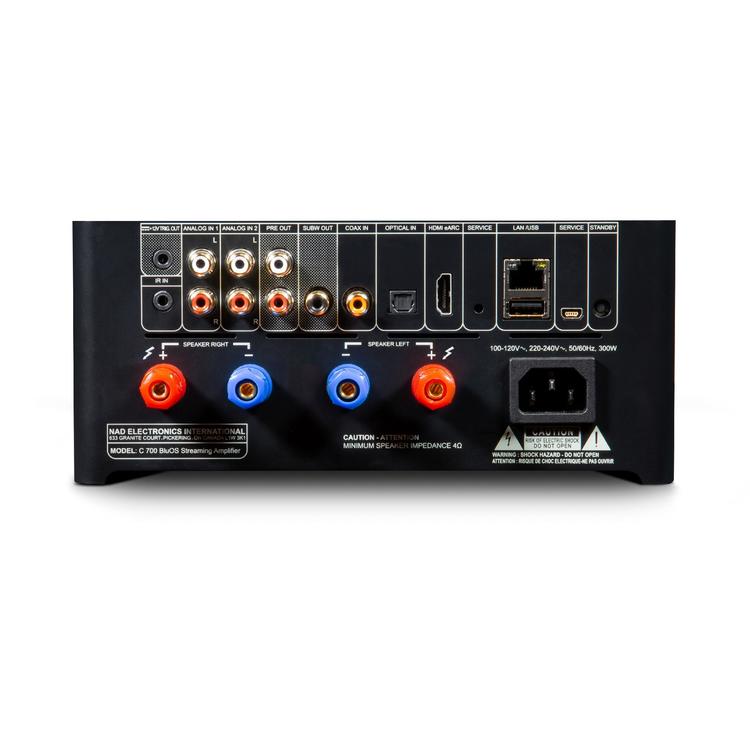 NAD C 700 | BluOS Streaming Amplifier - HybridDigital UcD - Classic Series - Black-Audio Video Centrale