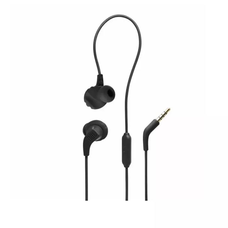 JBL Endurance Run 2 | In-Ear Headphones - Sport - Wired - IPX5 - Black-Audio Video Centrale