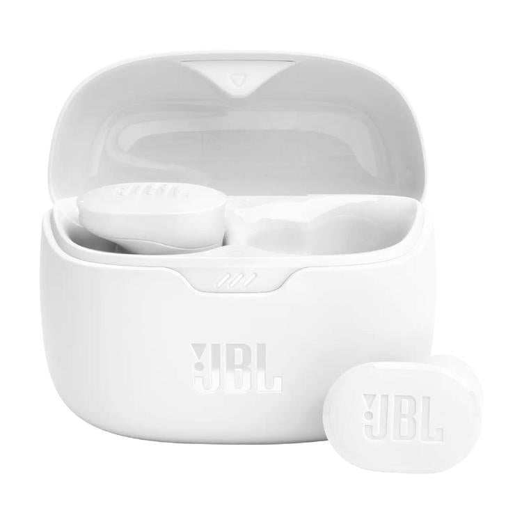 JBL Tune Buds | In-Ear Headphones - Truly Wireless - Bluetooth - Noise Reduction - 4 microphones - White-Audio Video Centrale