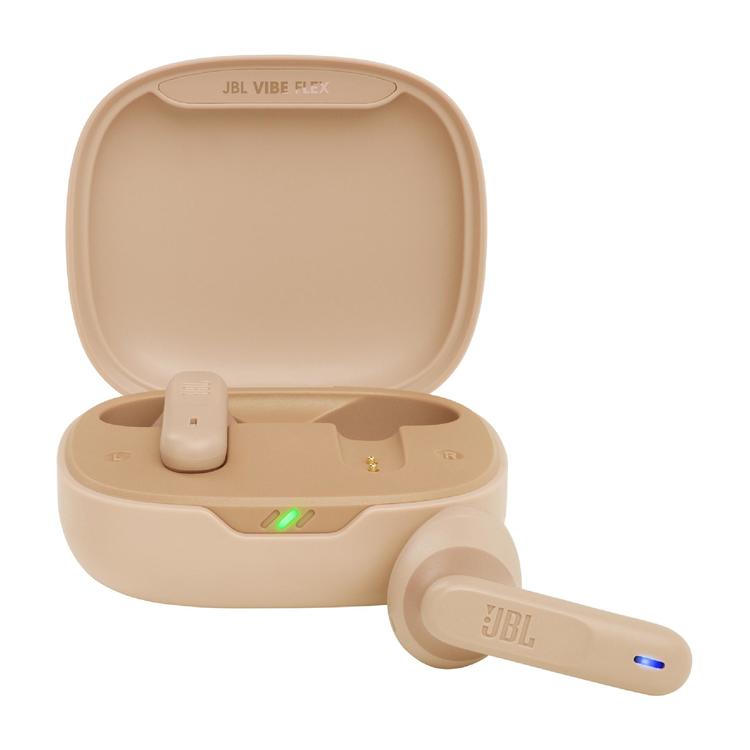 JBL Vibe Flex | In-Ear Headphones - Wireless - Bluetooth - Stick-open design - Smart Ambient Technology - Beige-Audio Video Centrale