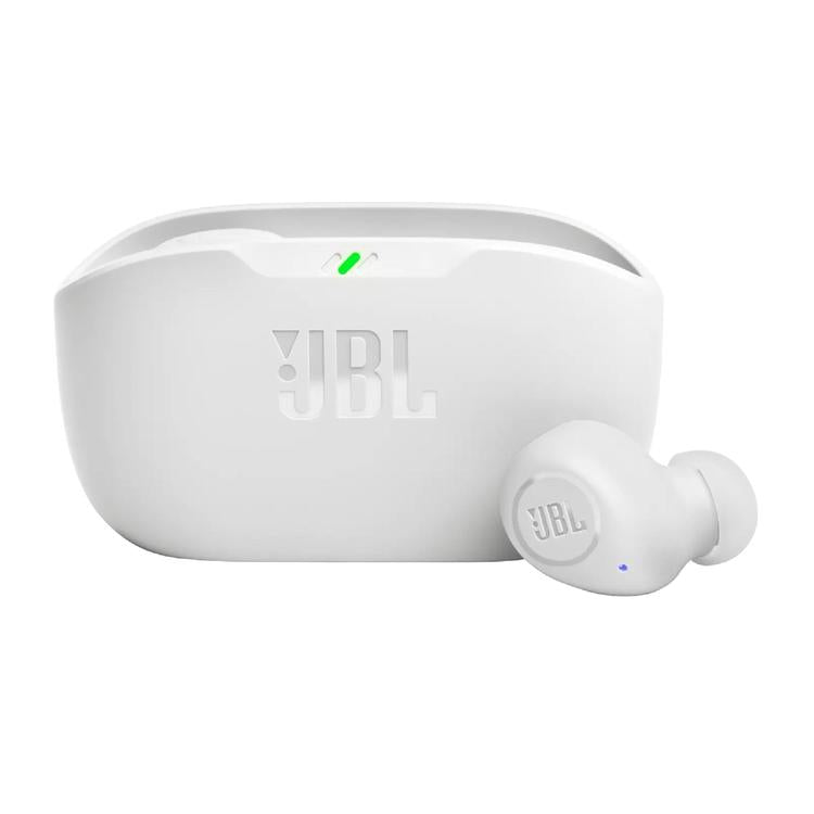 JBL Vibe Buds | In-Ear Headphones - Wireless - Bluetooth - Smart Ambient Technology - White-Audio Video Centrale