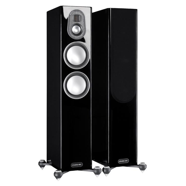 Monitor Audio Gold 200 | Floorstanding Speakers - Tower - 3 way - 200W - Pair - Piano Black Gloss-Audio Video Centrale