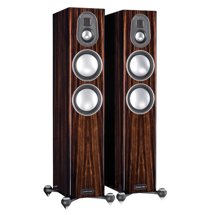 Monitor Audio Gold 200 | Floorstanding Speakers - Tower - 3 way - 200W - Pair - Piano Ebony-Audio Video Centrale