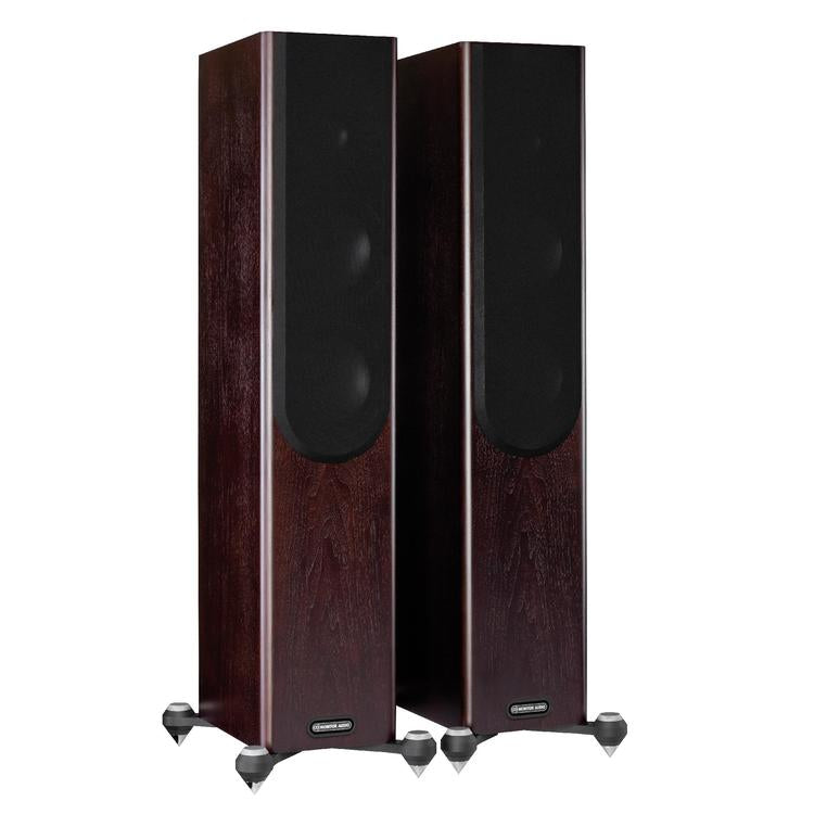 Monitor Audio Gold 200 | Floorstanding Speakers - Tower - 3 way - 200W - Pair - Dark Walnut-Audio Video Centrale