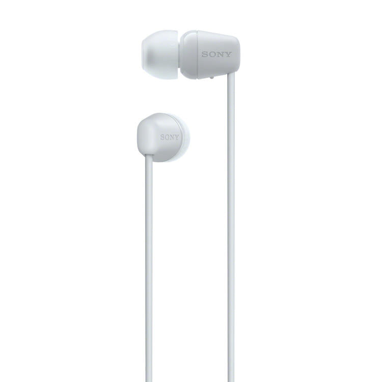 Sony WI-C100 | In-Ear Headphones - Wireless - Bluetooth - Around the neck - Microphone - IPX4 - White-Audio Video Centrale