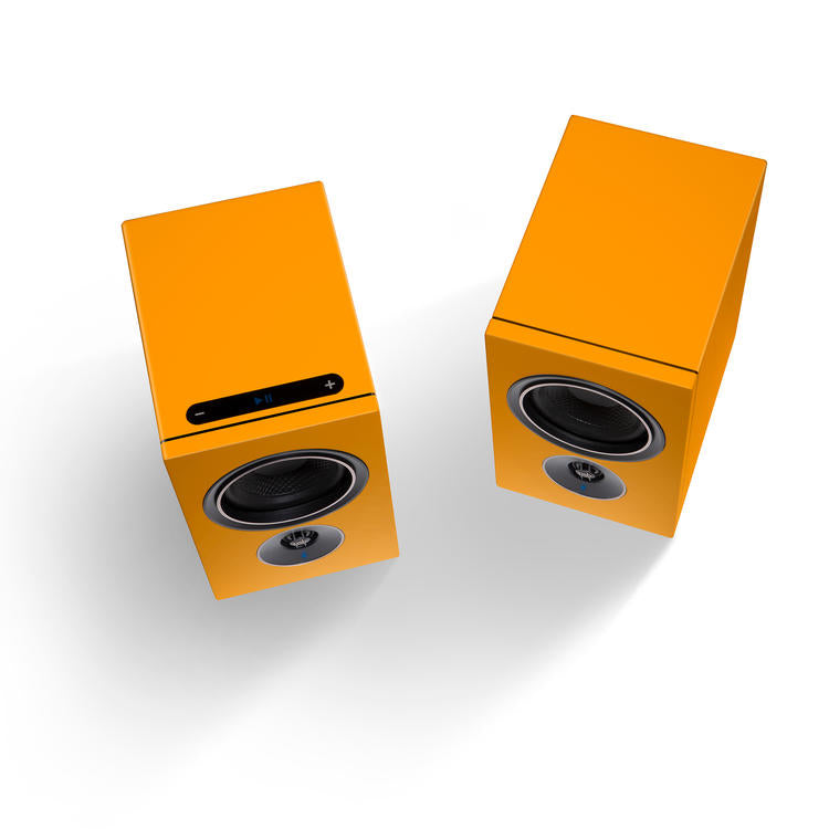 PSB Alpha iQ | Amplified Speaker - Wireless - Streaming with BluOS - Orange - Pair-Audio Video Centrale