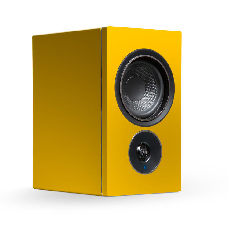 PSB Alpha iQ | Amplified Speaker - Wireless - Streaming with BluOS - Tangerine Yellow - Pair-Audio Video Centrale