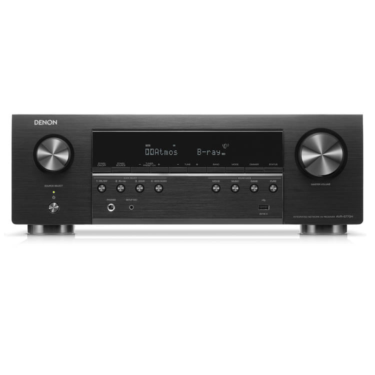 Denon AVR-S770H | AV receiver - 7.2 channels - Home theater - 8K - HEOS integrated - 75W - Black-Audio Video Centrale