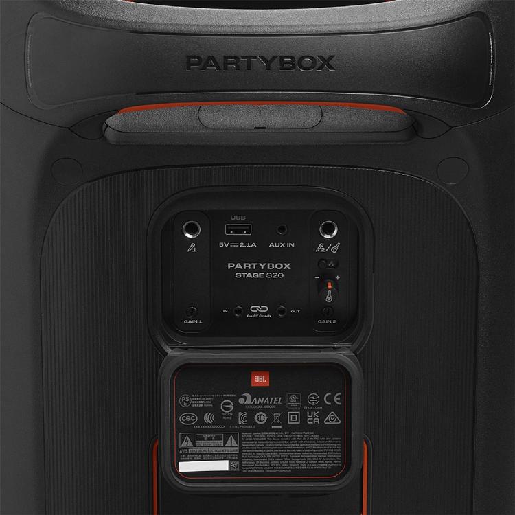 JBL PartyBox Stage 320 | Portable speaker - Wireless - Bluetooth - Light effects - 240 W - Black-Audio Video Centrale