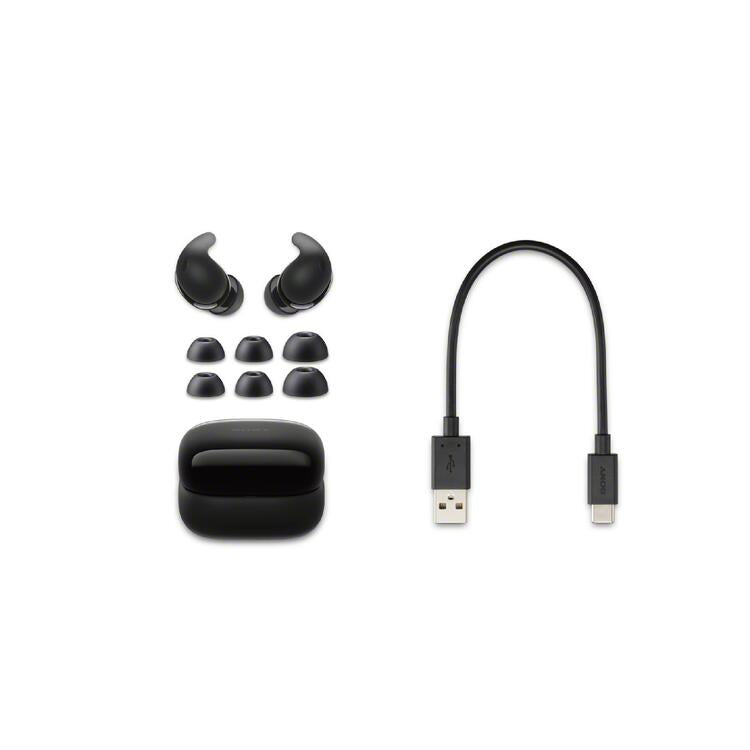 Sony LinkBuds Fit | In-Ear Headphones - 100% Wireless - Bluetooth - Microphone - Active Noise Cancellation - Black-Audio Video Centrale